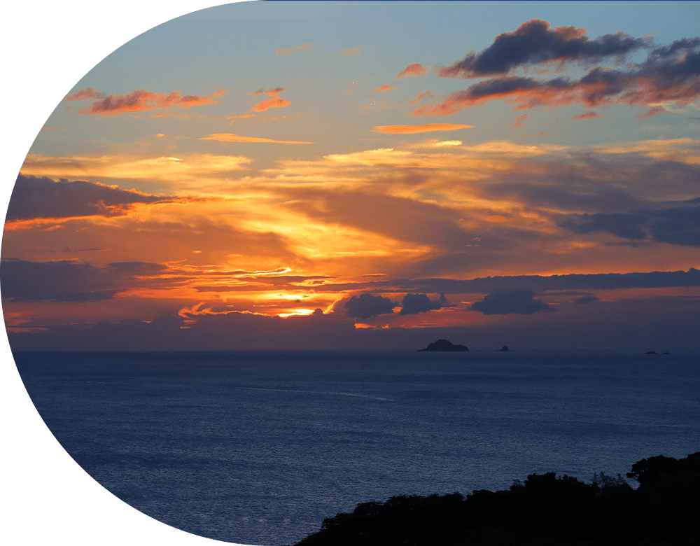 夕暮れの美しい景色